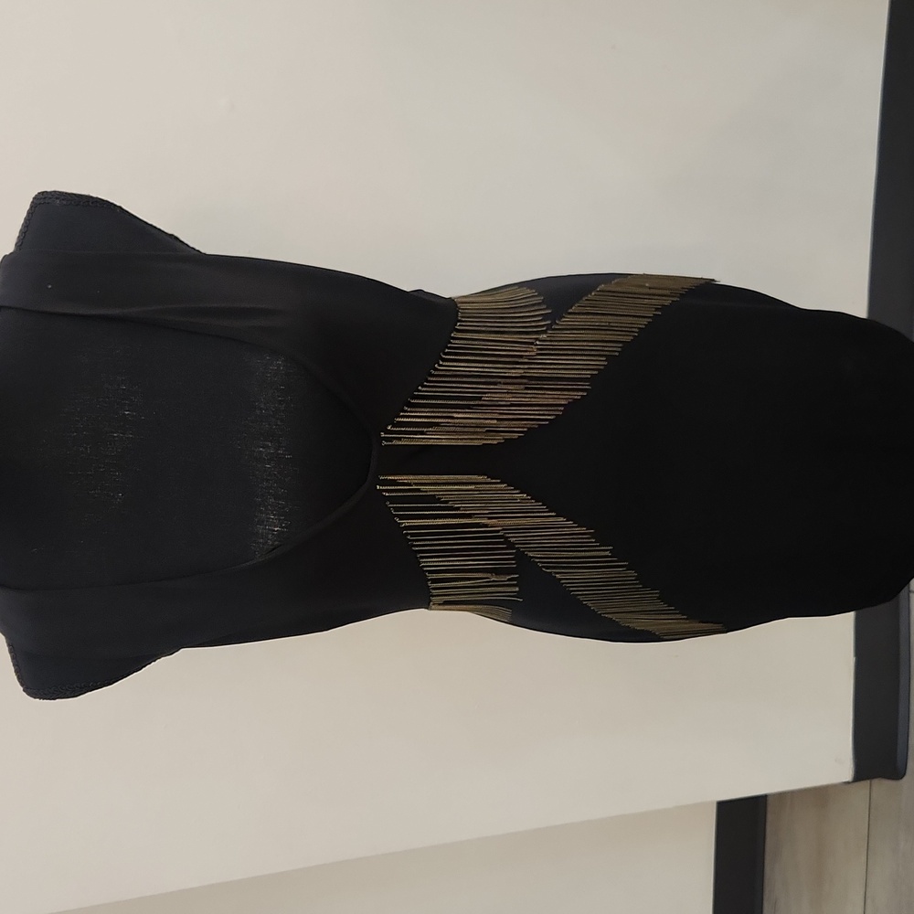 Ardene Black Garment with Gold Label Size Medium